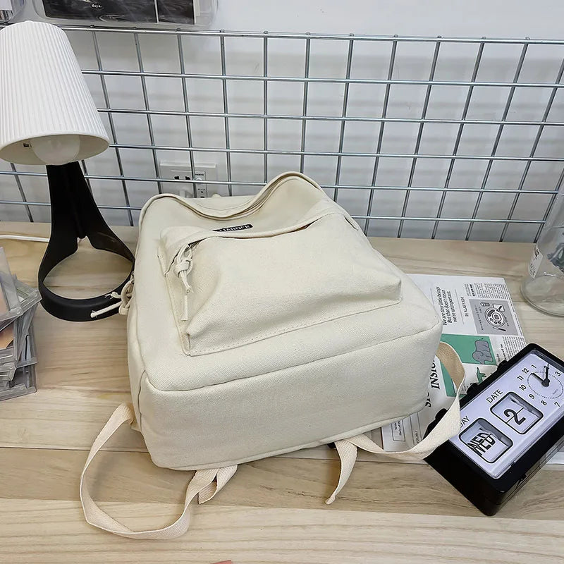 Canvas Backpack for School Teenagers Girls Woman Rucksack Mochila