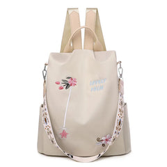 Women's Backpack Ethnic Style Embroidered Water Repellent Leisure Bag