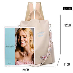 Women's Backpack Ethnic Style Embroidered Water Repellent Leisure Bag
