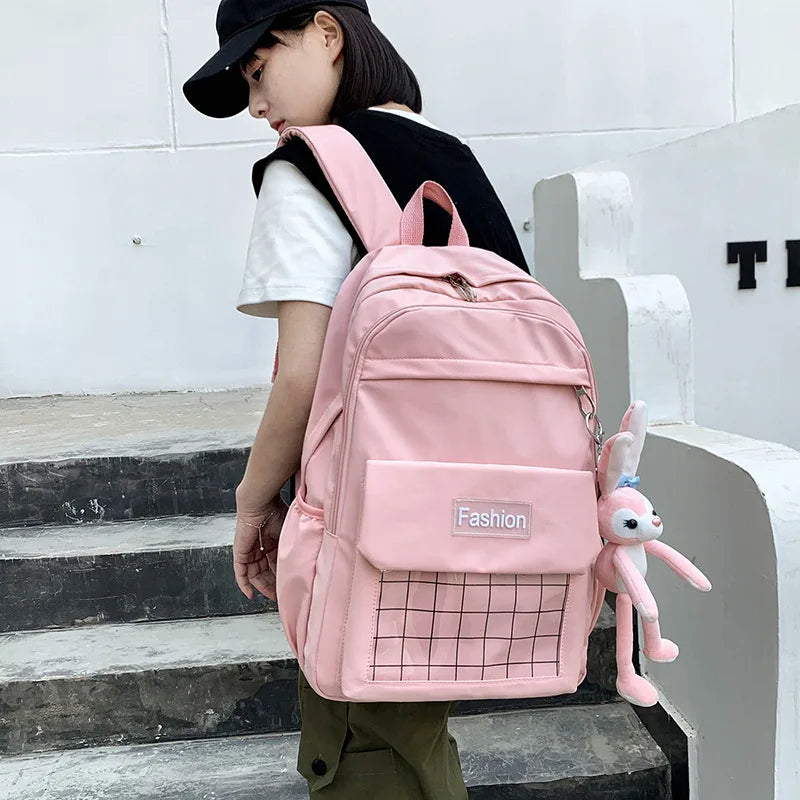 Waterproof Oxford Backpack Large Capacity Travel School Bags For Girls