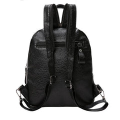 PU Leather Travel Shoulder Backpack for Women