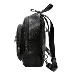 PU Leather Travel Shoulder Backpack for Women