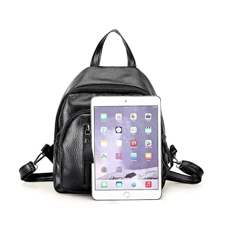 Women's PU Leather Travel Backpack Shoulder Bag