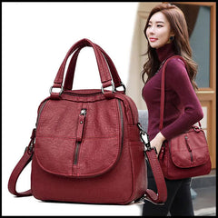 Women's Small Retro Backpack Multifunctional Shoulder Bag Female Travel Handbag