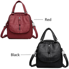 Women's Small Retro Backpack Multifunctional Shoulder Bag Female Travel Handbag