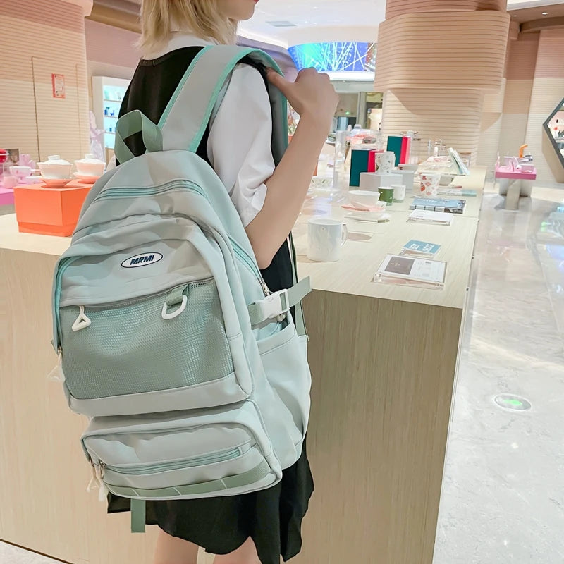 Women's Backpack Multi-pocket Big Travel Bag Schoolbag for Teenage Girl