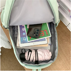 Women's Solid Backpack Casual Travel Bag High Schoolbag for Teenage Girl