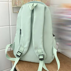 Solid Women's Backpack Multi-pocket Casual Travel Bag