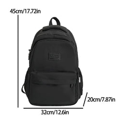 Solid Women's Backpack Multi-pocket Casual Travel Bag