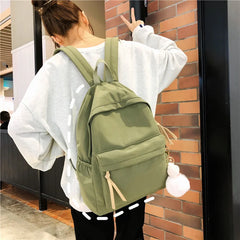 Women's Nylon Casual Backpack for Teenage Girls