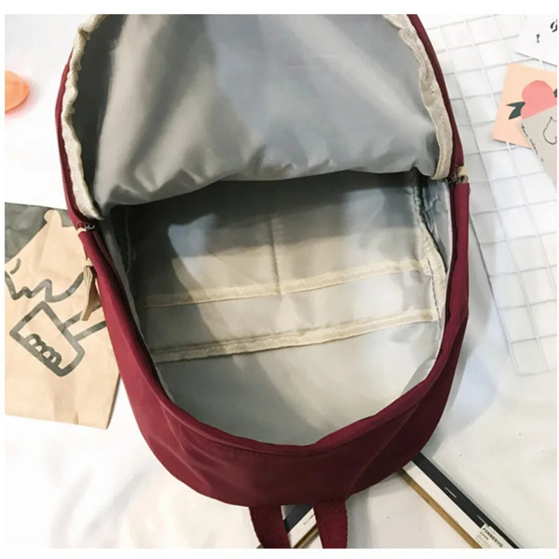 Women's Nylon Casual Backpack for Teenage Girls