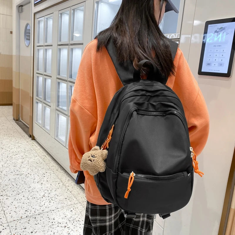 Waterproof Women's Backpack Multi-pocket High Schoolbag