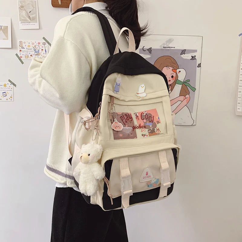 Junior School Backpack for Girls, Student Book Bag, Teen Laptop Daypack