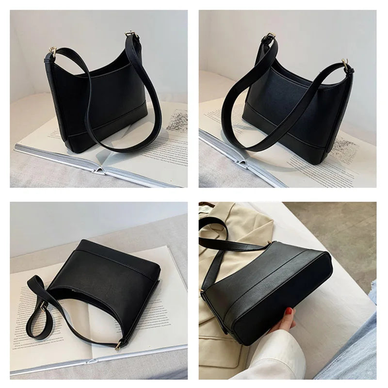 Women Shoulder Bags Casual All-match Portable Messenger Bag Bucket Bag