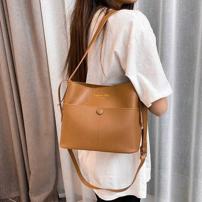Women's Retro Bucket Shoulder Bag
