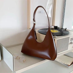 Small Zipper Handbag Women's PU Leather Shoulder Bag