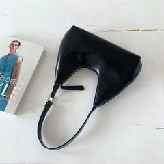 Small Zipper Handbag Women's PU Leather Shoulder Bag