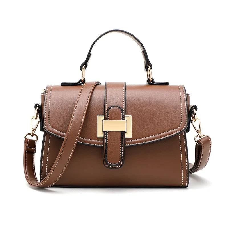 Retro Leather Shoulder Bag Women's Handbag Messenger Bag