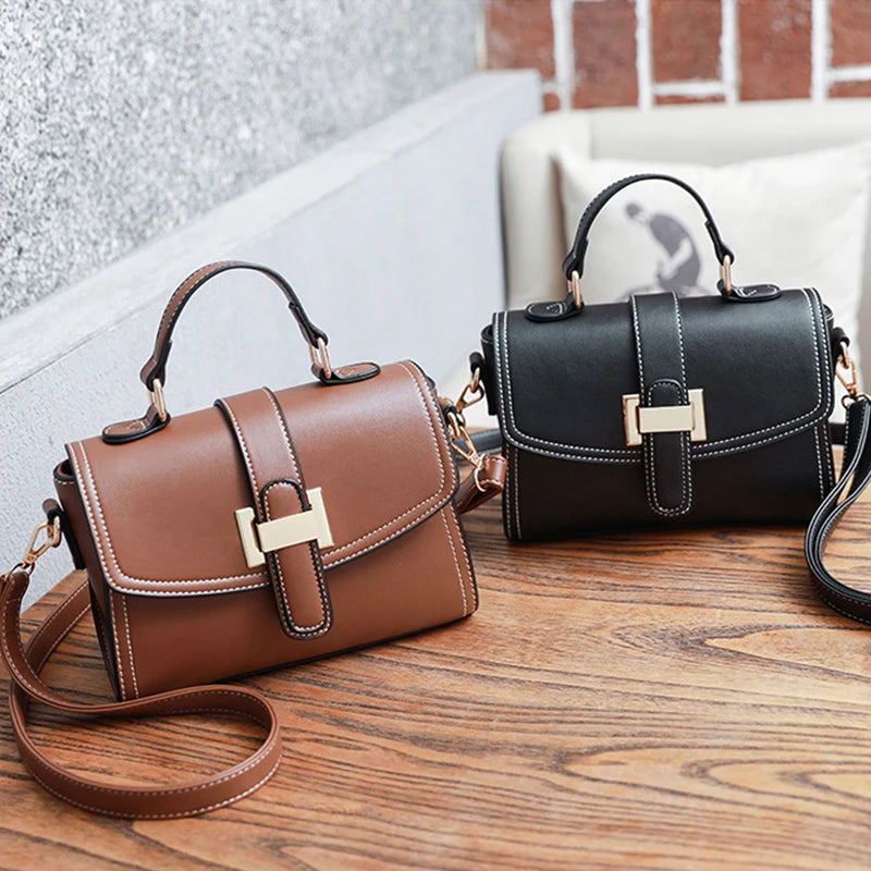 Retro Leather Shoulder Bag Women's Handbag Messenger Bag
