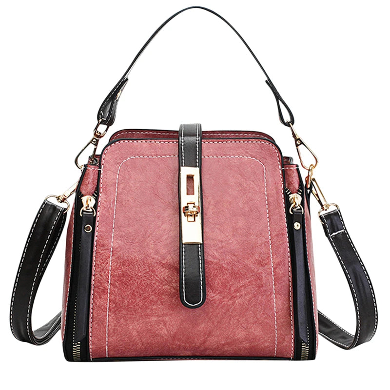 Women's PU Leather Handbags Vintage Lady Bags Messenger Shoulder Bag