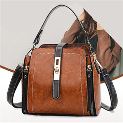 Women's PU Leather Handbags Vintage Lady Bags Messenger Shoulder Bag