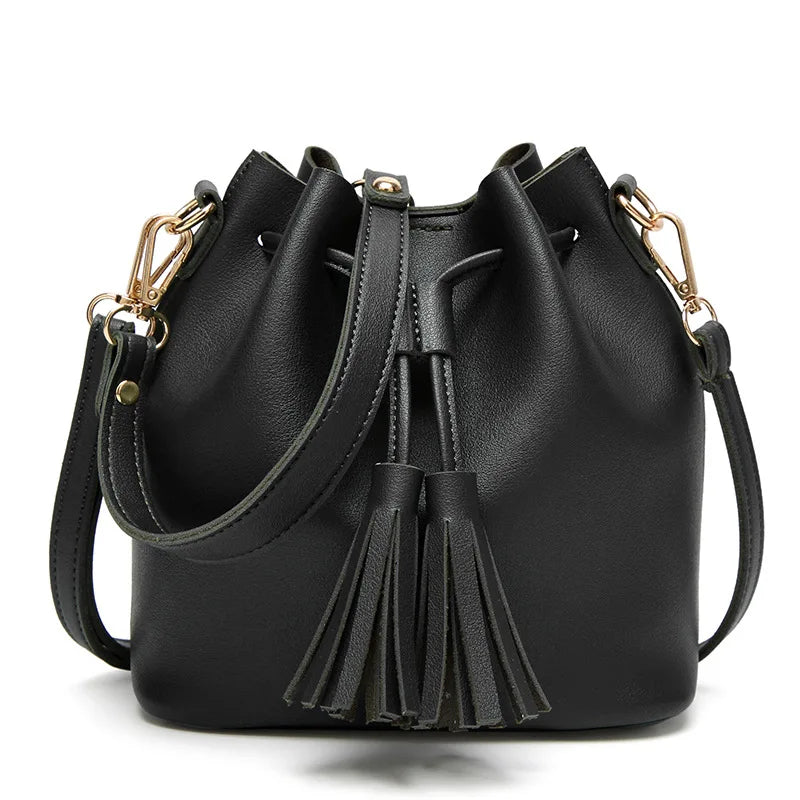Women's Tassel Shoulder Messenger Bag Small Square Bag