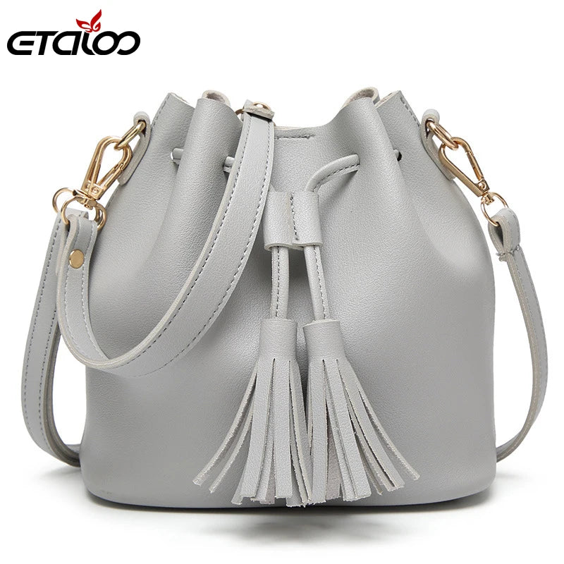 Women's Tassel Shoulder Messenger Bag Small Square Bag