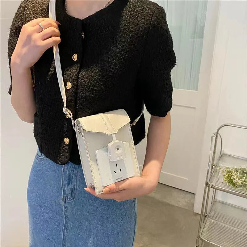 Women's Niche Switch Socket Mobile Phone Bag Shoulder Messenger Bag