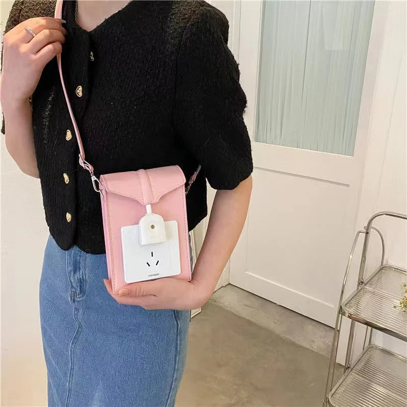 Women's Niche Switch Socket Mobile Phone Bag Shoulder Messenger Bag