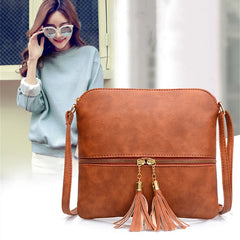 Women's Cross Body Tassel Bag European And American Shoulder Bag
