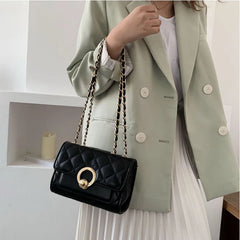 Women's Embroidery Cross Body Bag Rhombic Chain Bag