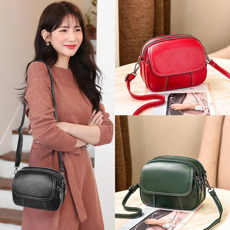 Women's PU Leather Shoulder Bag Mini Messenger Bag