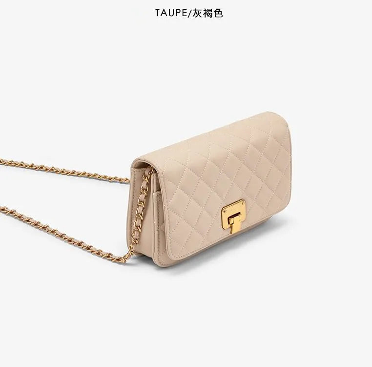 Women's Rhombus Chain Shoulder Bag PU Leather