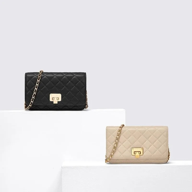 Women's Rhombus Chain Shoulder Bag PU Leather