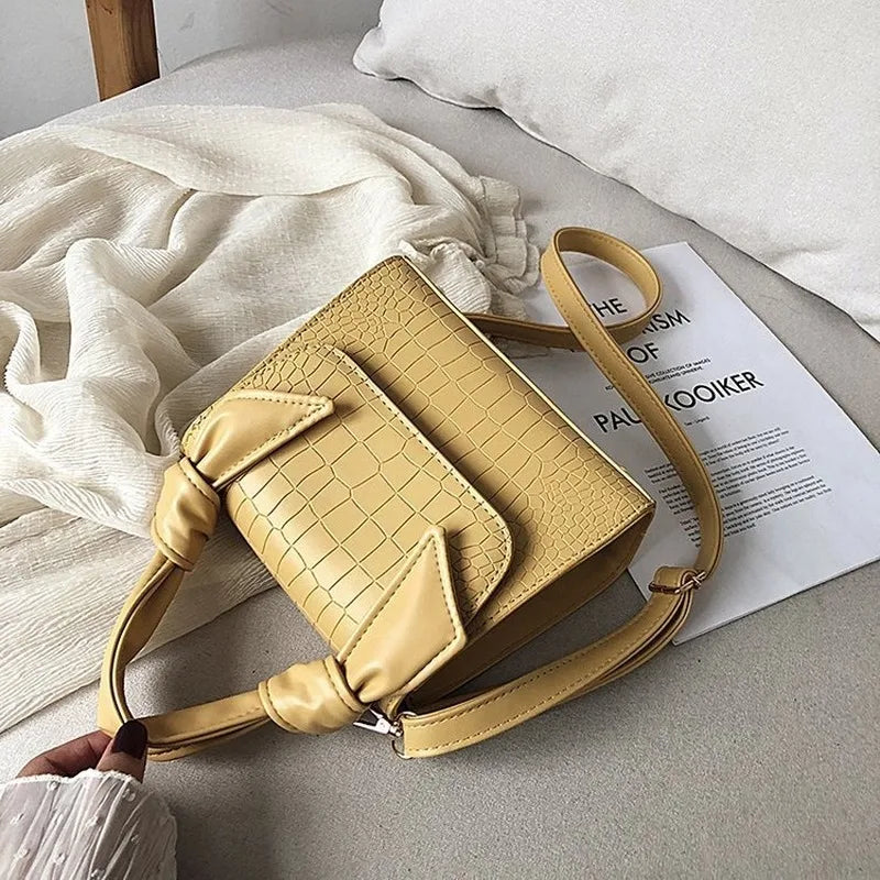 Crocodile Pattern Small Square Bag Hand-held Shoulder Messenger