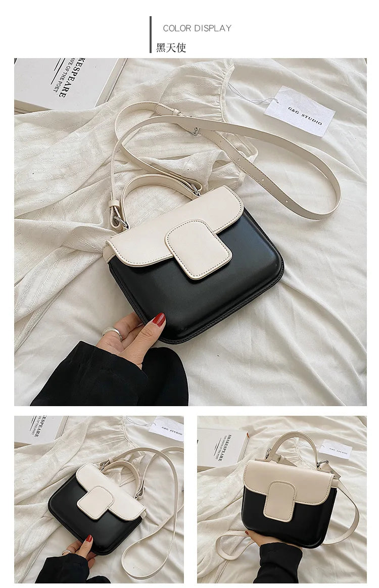 Women's Contrast Square Bag Sweet Single Shoulder Messenger Bag