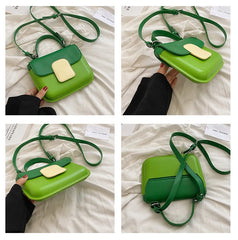 Women's Contrast Square Bag Sweet Single Shoulder Messenger Bag