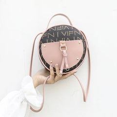 Summer Tassel Small Round Handbag Messenger Bag