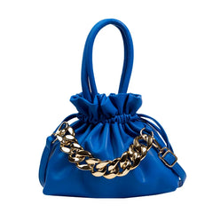 Pleated Bunched Handbag Chain Shoulder Crossbody Bag