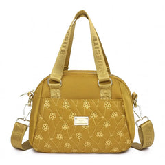 Women's Embroidered Crossbody Bag Nylon Travel Purse Lady Shoulder Handbag