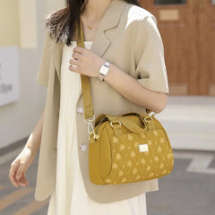 Women's Embroidered Crossbody Bag Nylon Travel Purse Lady Shoulder Handbag