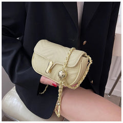 Women's Soft Leather Chain Shoulder Crossbody Bag Small Messenger Flap Bag