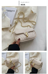 Women's Soft Leather Chain Shoulder Crossbody Bag Small Messenger Flap Bag