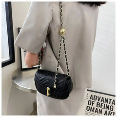 Women's Soft Leather Chain Shoulder Crossbody Bag Small Messenger Flap Bag