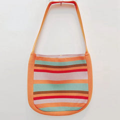 Creative Stripe Contrast Shoulder Bag