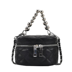 Women's Beaded Messenger Bag Pu Leather One-shoulder