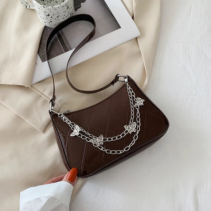 Vintage Butterfly Messenger Bag Chain Strap