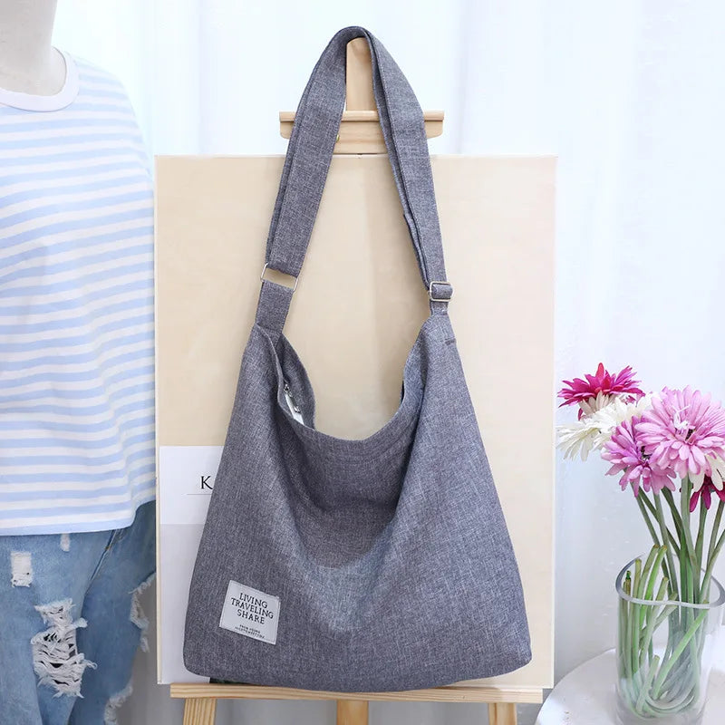 Vintage Art Canvas Bag Large Capacity Shoulder Diagonal Straddle