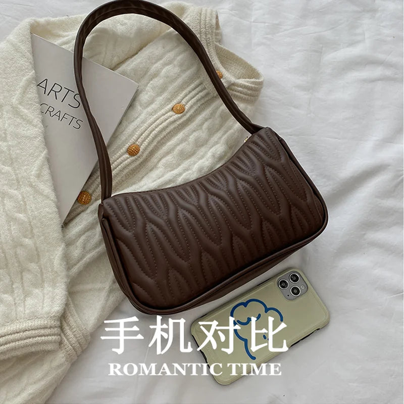 Women's High Sense Solid Single Shoulder Bag