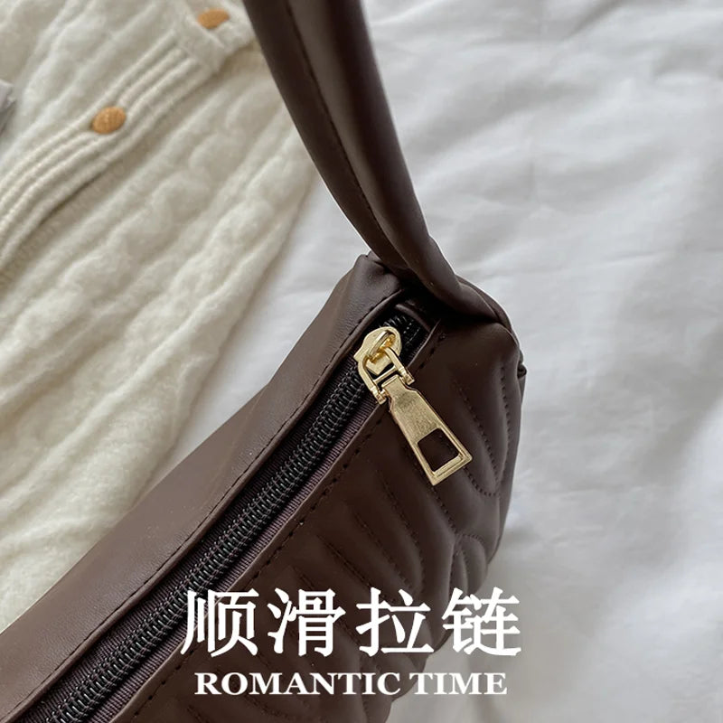 Women's High Sense Solid Single Shoulder Bag